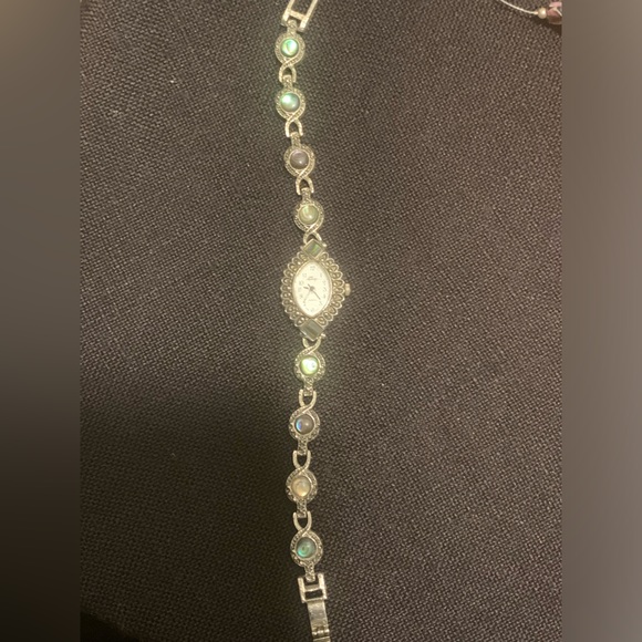 VINTAGE FABERGE LADIES AURORA BOLES MARCASITE WATCH - Picture 6 of 7